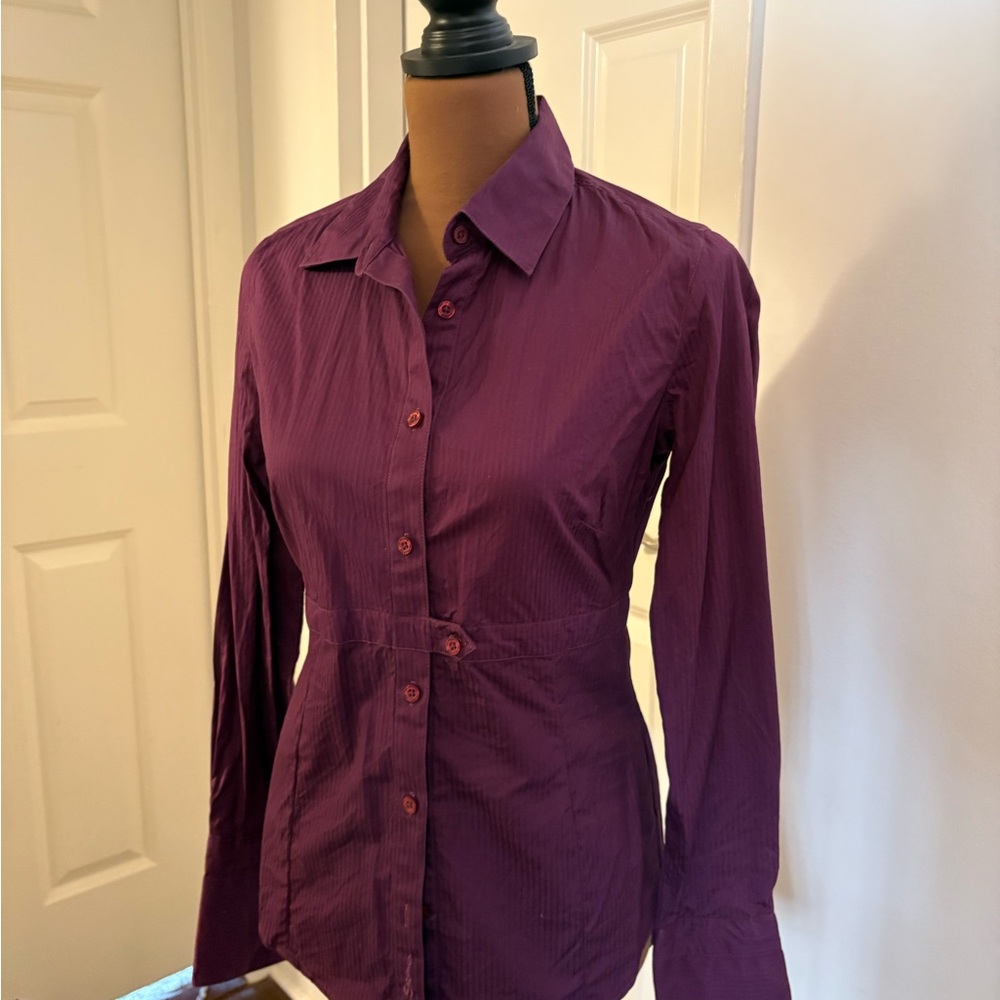 Vintage Ben Sherman Purple Fitted Button Down Shirt
